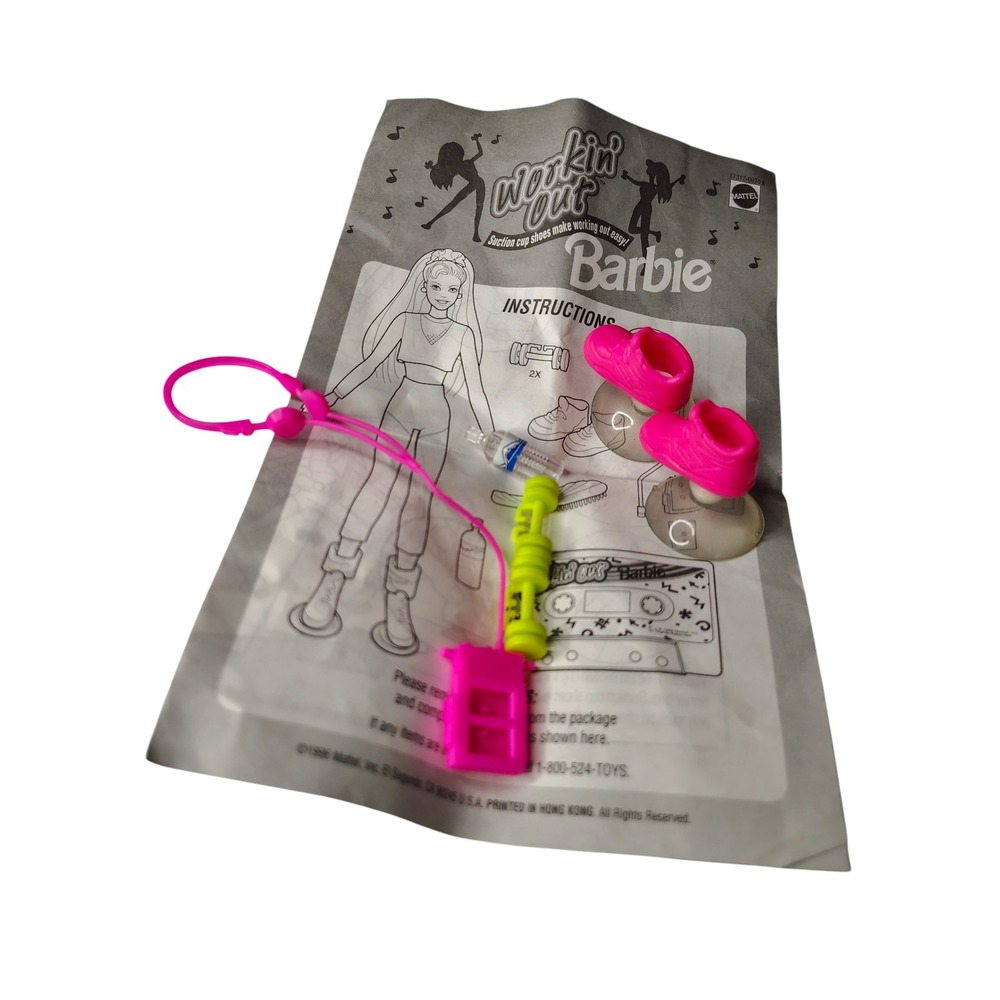 Vintage Workin out barbie accessories